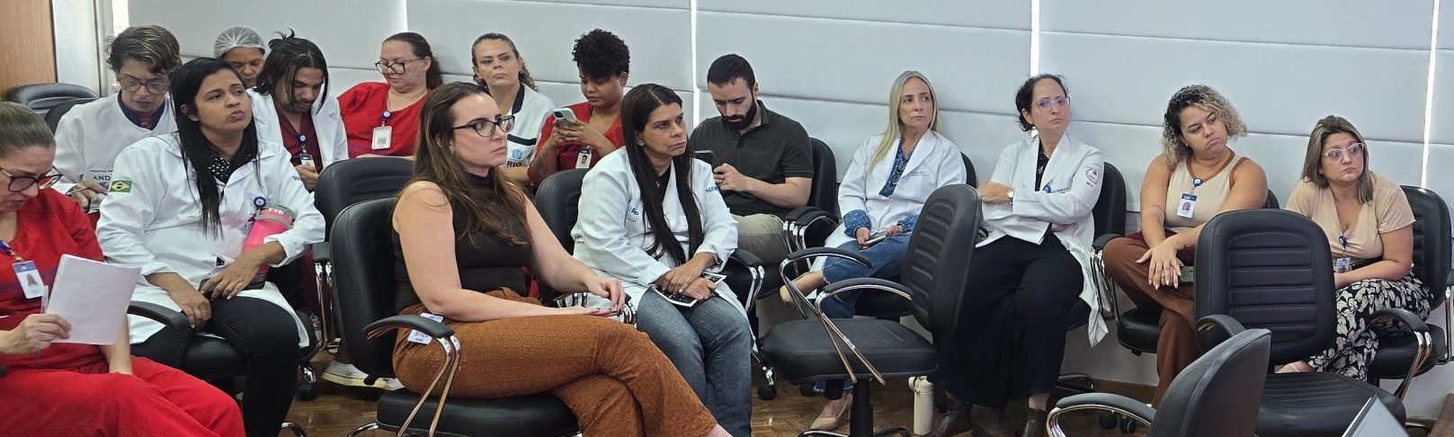 Reunião das Coordenações Multiprofissional e Enfermagem no Auditório Dr José Wazen da Rocha na OTICS-Rio Andaraí