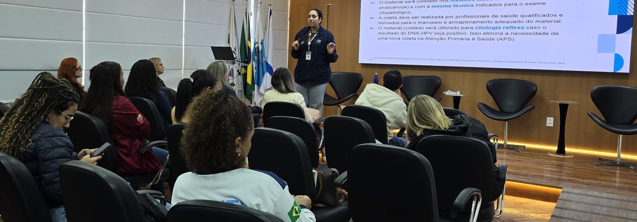 Treinamento Implantação Coleta DNA HPV no Auditório José Wazen da Rocha na OTICS-Rio Andaraí