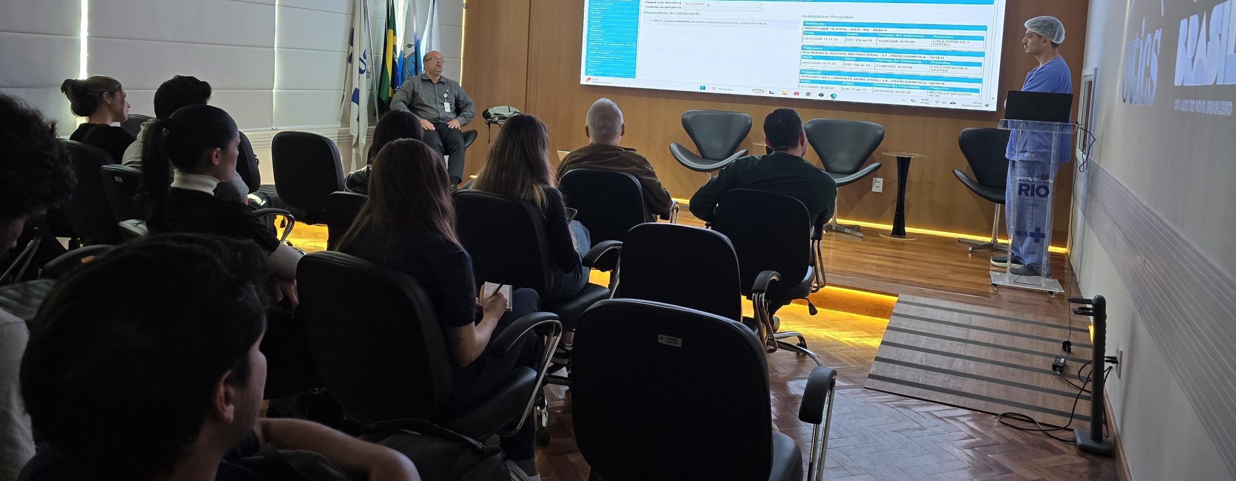 Sessão Clínica Semanal do Serviço de Cirurgia Geral no Auditório Dr José Wazen da Rocha na OTICS-Rio Andaraí
