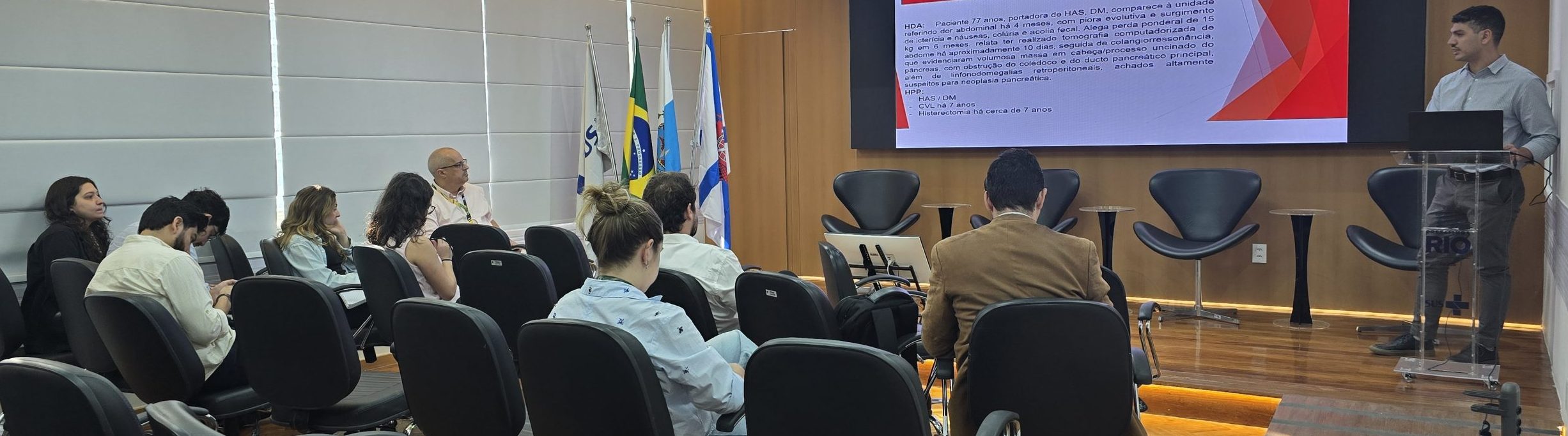 Sessão Clínica Semanal do Serviço de Cirurgia Geral no Auditório Dr José Wazen da Rocha na OTICS-Rio Andaraí