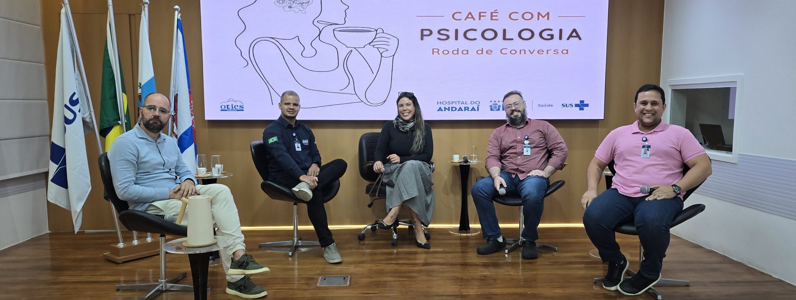 Programa Café com Psicologia no Auditório Dr. José Wazen da Rocha na OTICS-Rio Andaraí